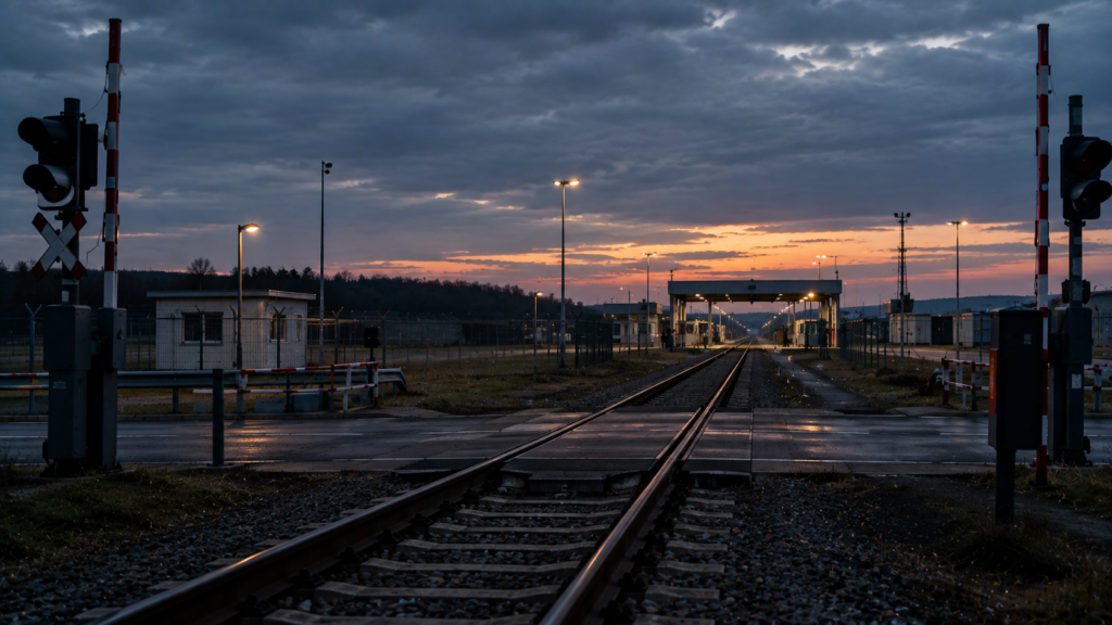 Russian drone strike near the diplomatic train, Poland border