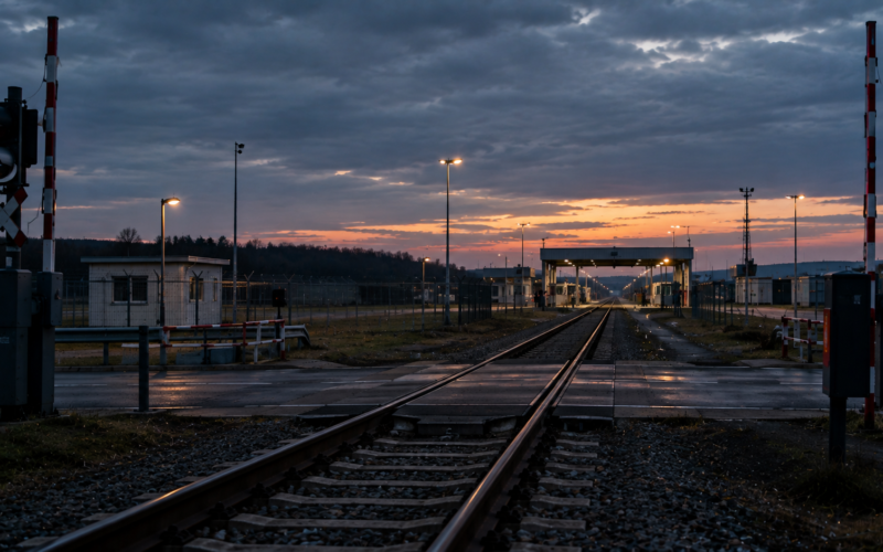 Russian drone strike near the diplomatic train, Poland border